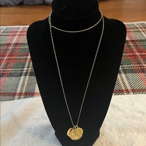 Gorjana Gold Triple Coin Long Necklace